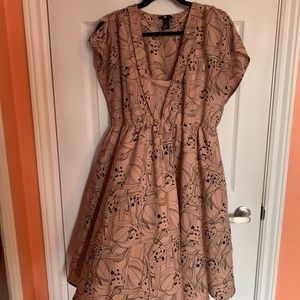 H&M Peach & Black Dress 14